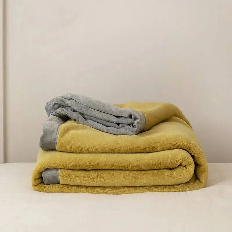 Simple Japanese Style Plain Milk Velvet Casual Blanket - Rafaga1