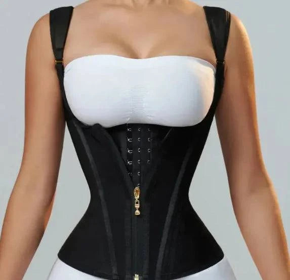 Elastic Mesh Slimming Corset with Zipper - Rafaga1