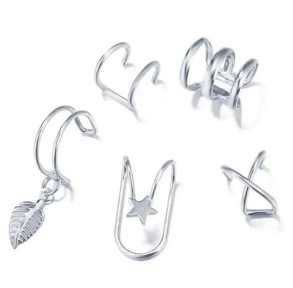 Creative Simple Non-pierced Ear Clip Five-piece Set - Rafaga1