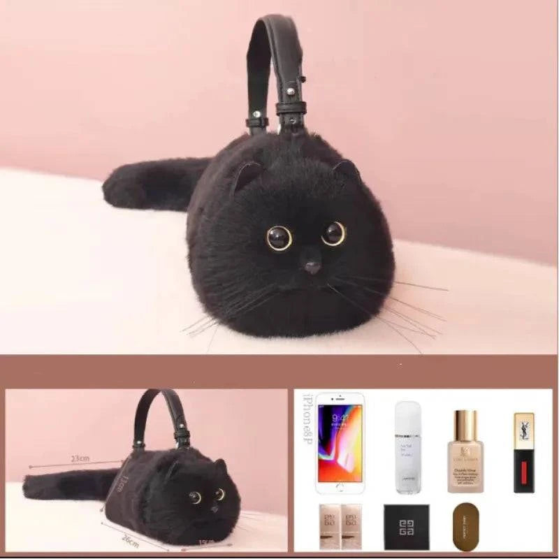 Women's Cute Handmade Cat Doll Bag - Rafaga1