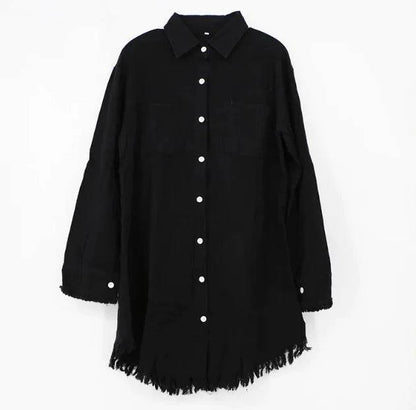 Fringe Edge Denim Shirt - Rafaga1