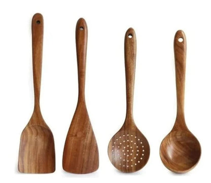 Essential Non-Stick Cookware & Wooden Spoon Set - Rafaga1