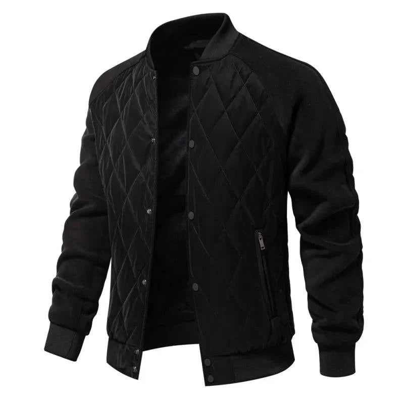 Mens Patchwork Thick Fleece Lined Jacket - Rafaga1