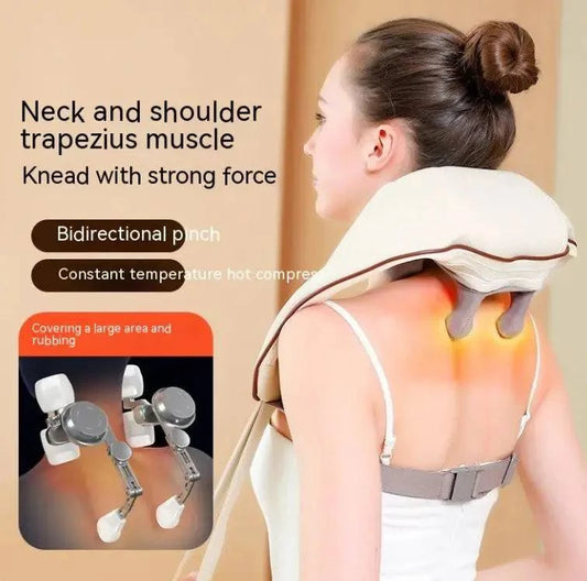 Home Kneading Hot Compress Shoulder And Neck Massager - Rafaga1