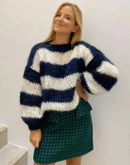 Loose Striped Sweater - Rafaga1