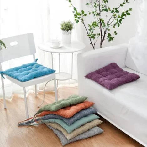 Nordic-Style Thick Linen Seat Cushion - Rafaga1