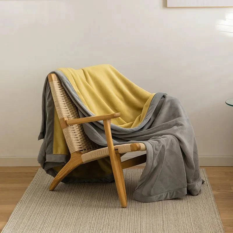 Simple Japanese Style Plain Milk Velvet Casual Blanket - Rafaga1