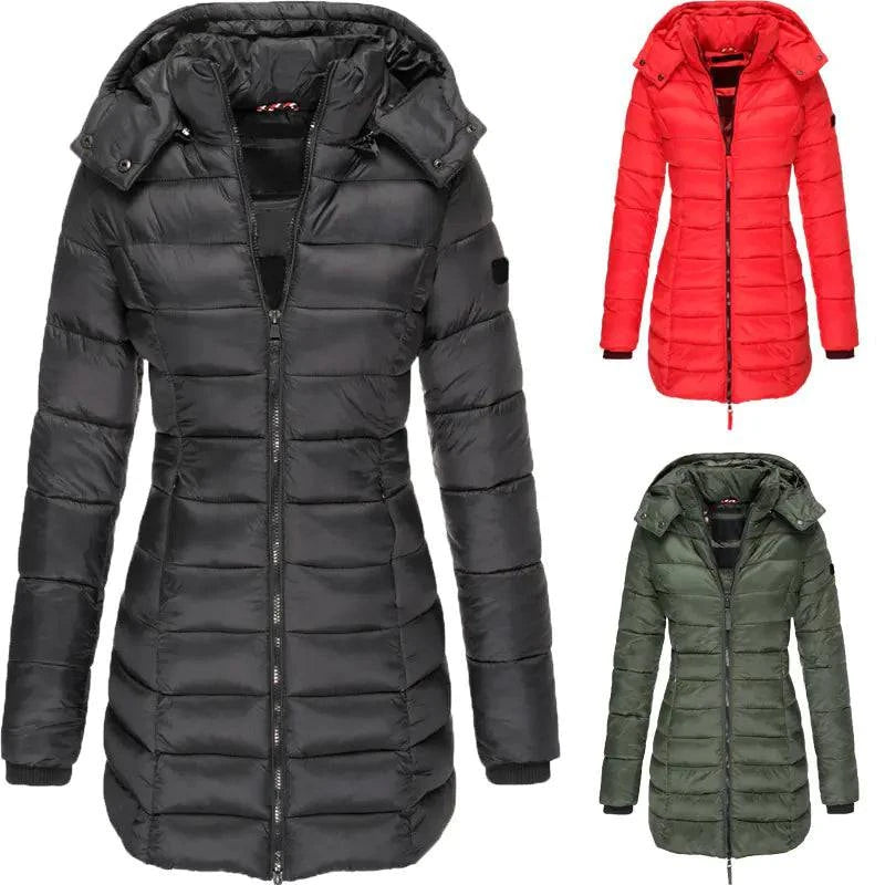 Mid-length Slim-fit Quilted Jacket - Rafaga1