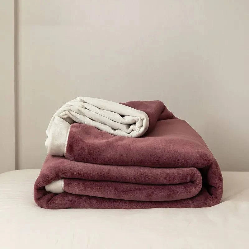 Simple Japanese Style Plain Milk Velvet Casual Blanket - Rafaga1