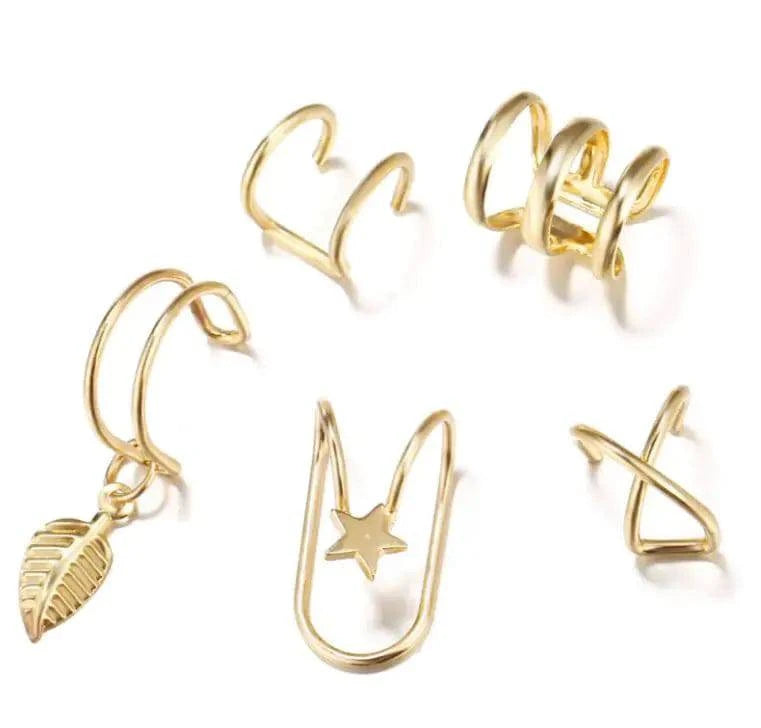 Creative Simple Non-pierced Ear Clip Five-piece Set - Rafaga1