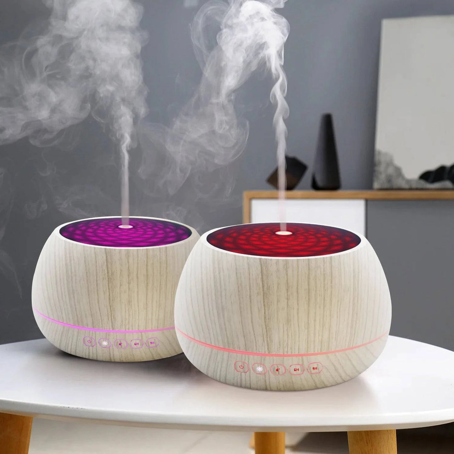 Luxury Multifunction 1000ml 7 Colors Essential Oil Aroma Diffuser Blue tooth With Negative Ion Purification - Rafaga1