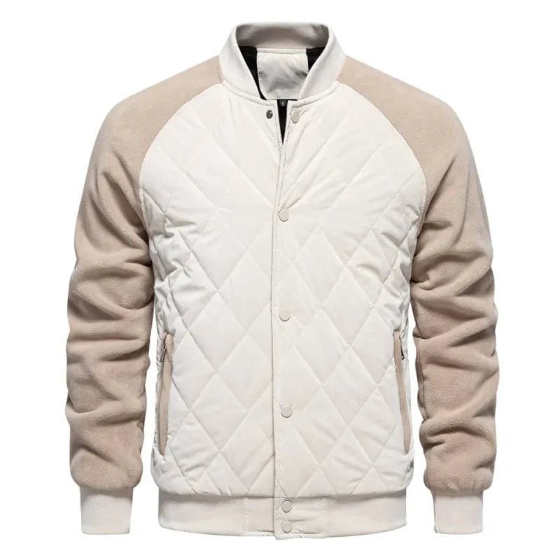 Mens Patchwork Thick Fleece Lined Jacket - Rafaga1