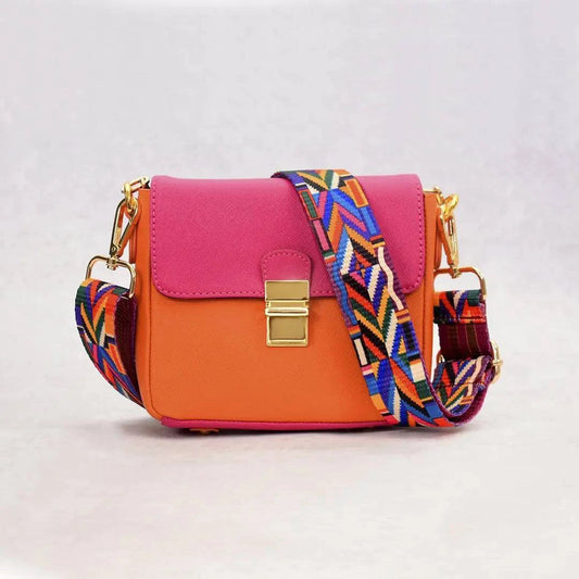 Tiny Leather Handbag -Watermelon/Orange (Option 1) - Rafaga1