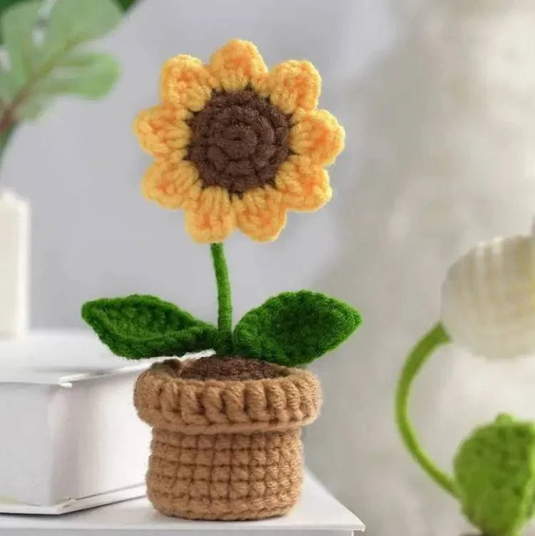 Mini Potted Bouquet Wool Woven Flower Diy Material Package - Rafaga1