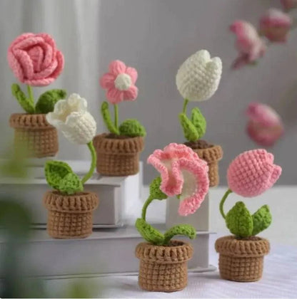 Mini Potted Bouquet Wool Woven Flower Diy Material Package - Rafaga1