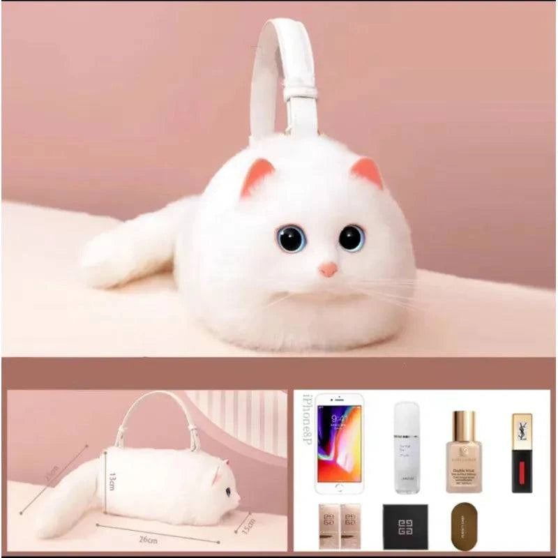 Women's Cute Handmade Cat Doll Bag - Rafaga1