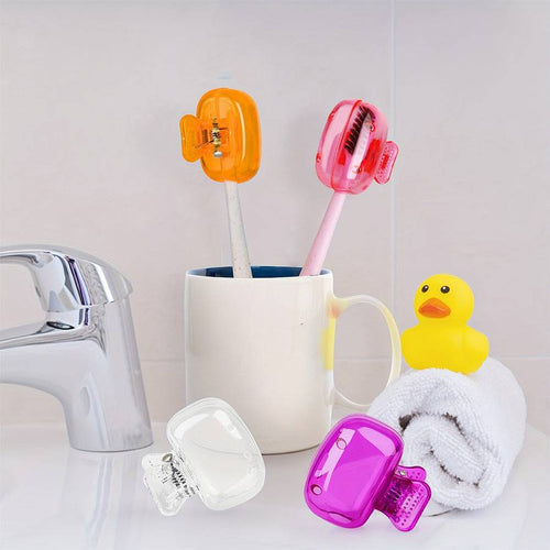 Toothbrush Storage Clip Travel Essential Protective Cap Of Toothbrush Portable Toothbrush Box - Rafaga1