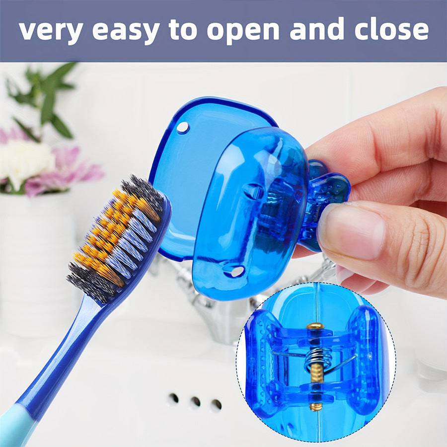 Toothbrush Storage Clip Travel Essential Protective Cap Of Toothbrush Portable Toothbrush Box - Rafaga1