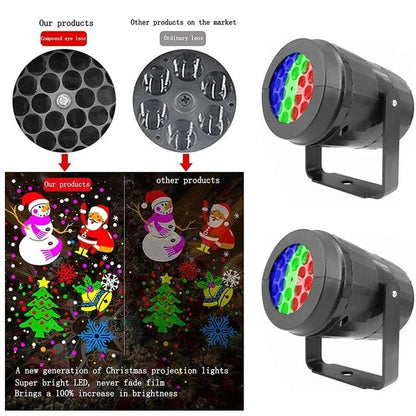 Snowflake LED Projector Light – Rotating Xmas Pattern for Outdoor Holiday Decor - Rafaga1