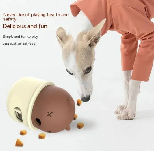 Interactive Rubber Food Feeder Ball for Pets - Rafaga1