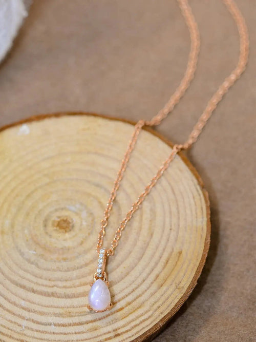 Moonstone Teardrop Pendant Necklace - Rafaga1