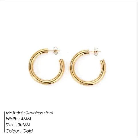 C-shaped Earrings - Rafaga1