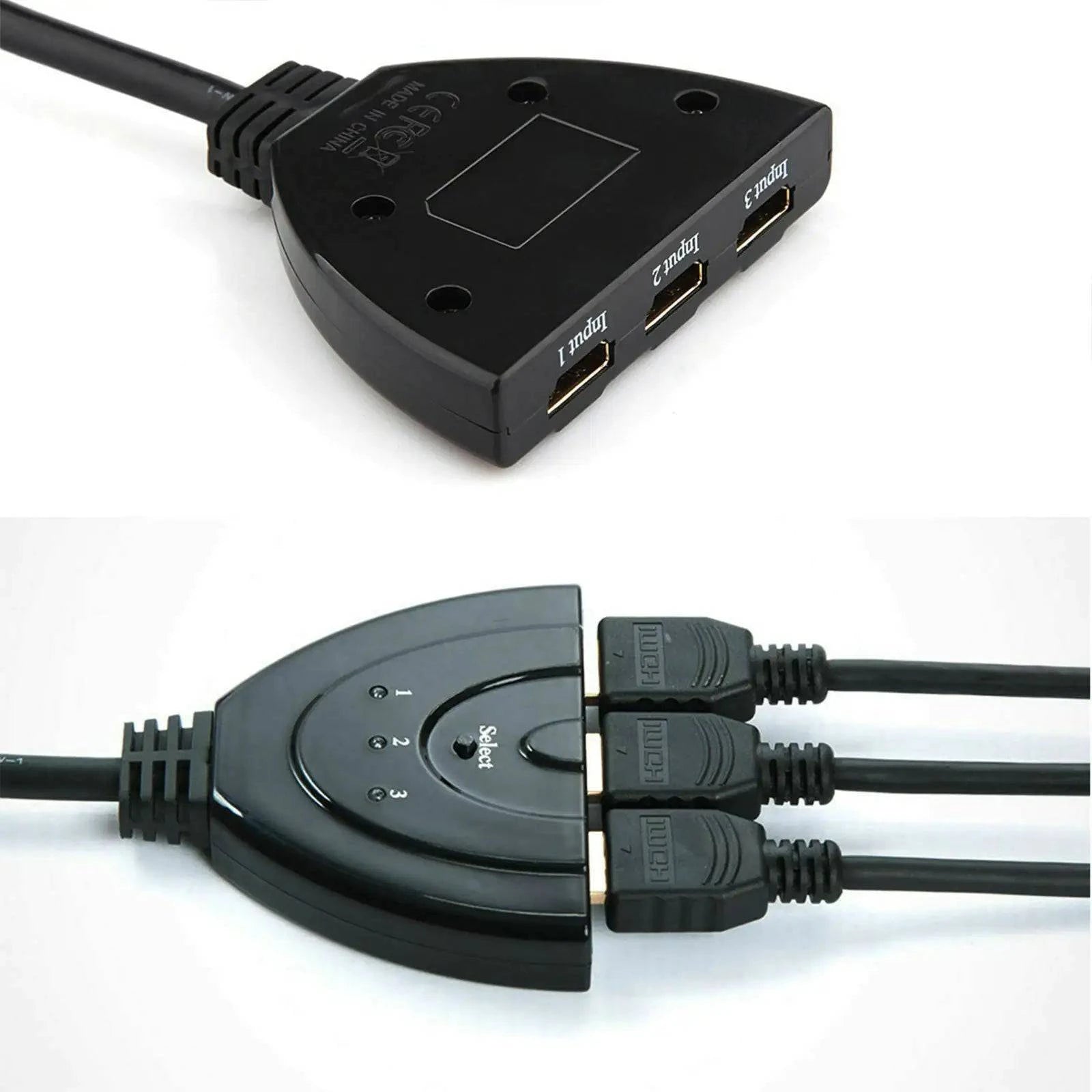 3 Port HDMI Splitter Cable 1080/4K Switch Switcher HUB Adapter for HDTV PS4 Xbox - Rafaga1