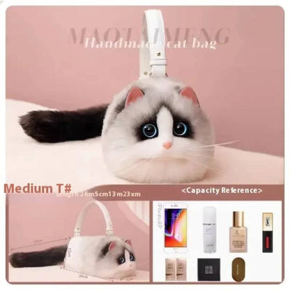 Women's Cute Handmade Cat Doll Bag - Rafaga1