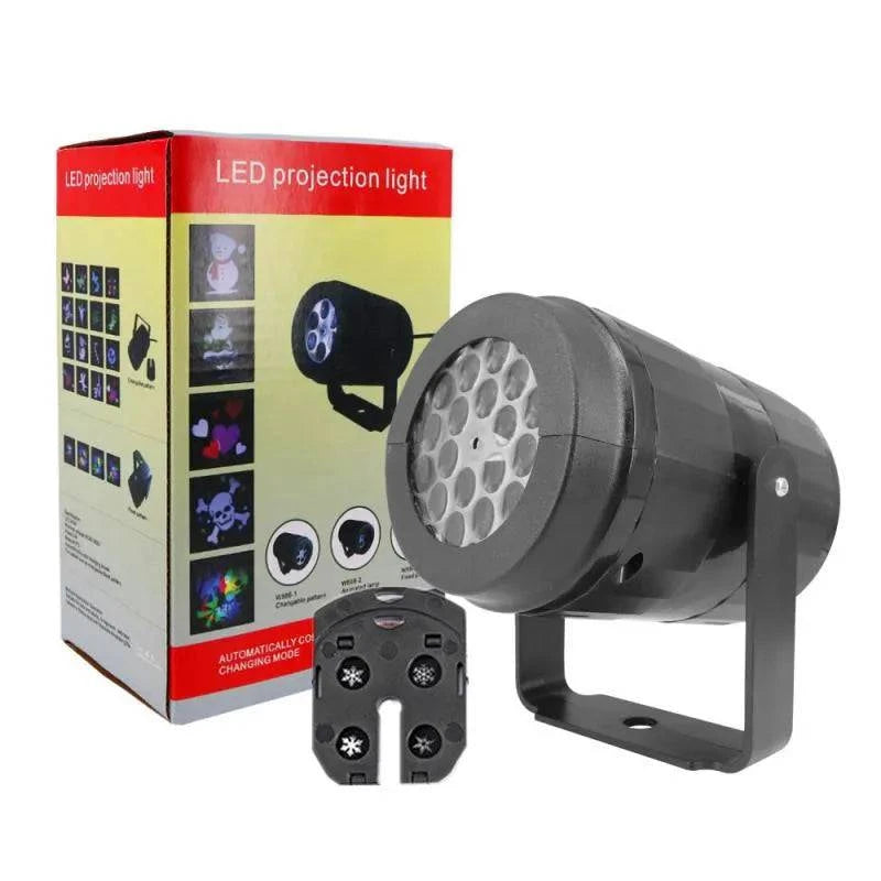 Snowflake LED Projector Light – Rotating Xmas Pattern for Outdoor Holiday Decor - Rafaga1