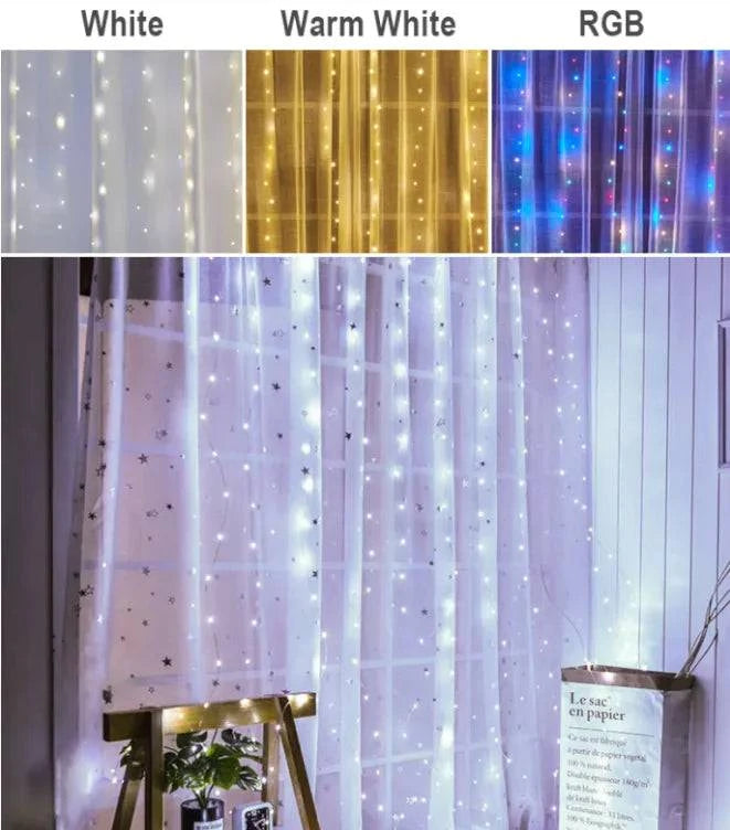 Remote control curtain lights - Rafaga1