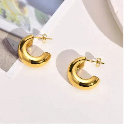 C- Shaped Earrings - Rafaga1