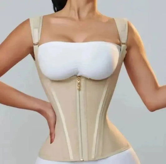 Zipper Breasted Vintage Corset - Rafaga1