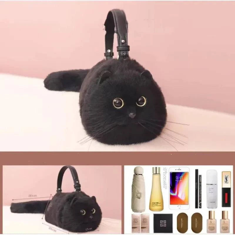 Women's Cute Handmade Cat Doll Bag - Rafaga1