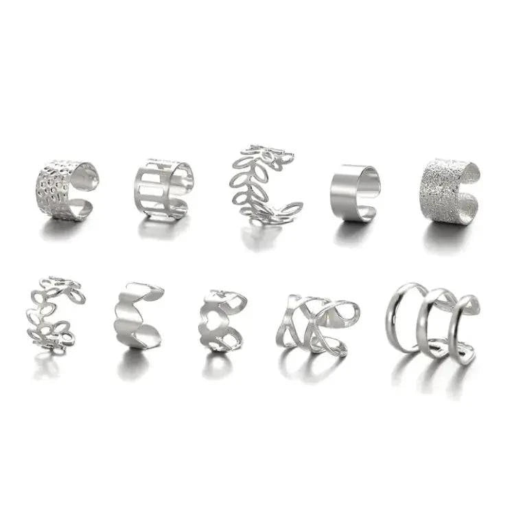 Creative Simple Non-pierced Ear Clip Five-piece Set - Rafaga1