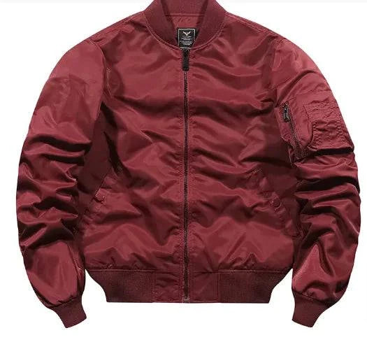 Solid Men's Autumn and Winter Bomber Jacket - Rafaga1