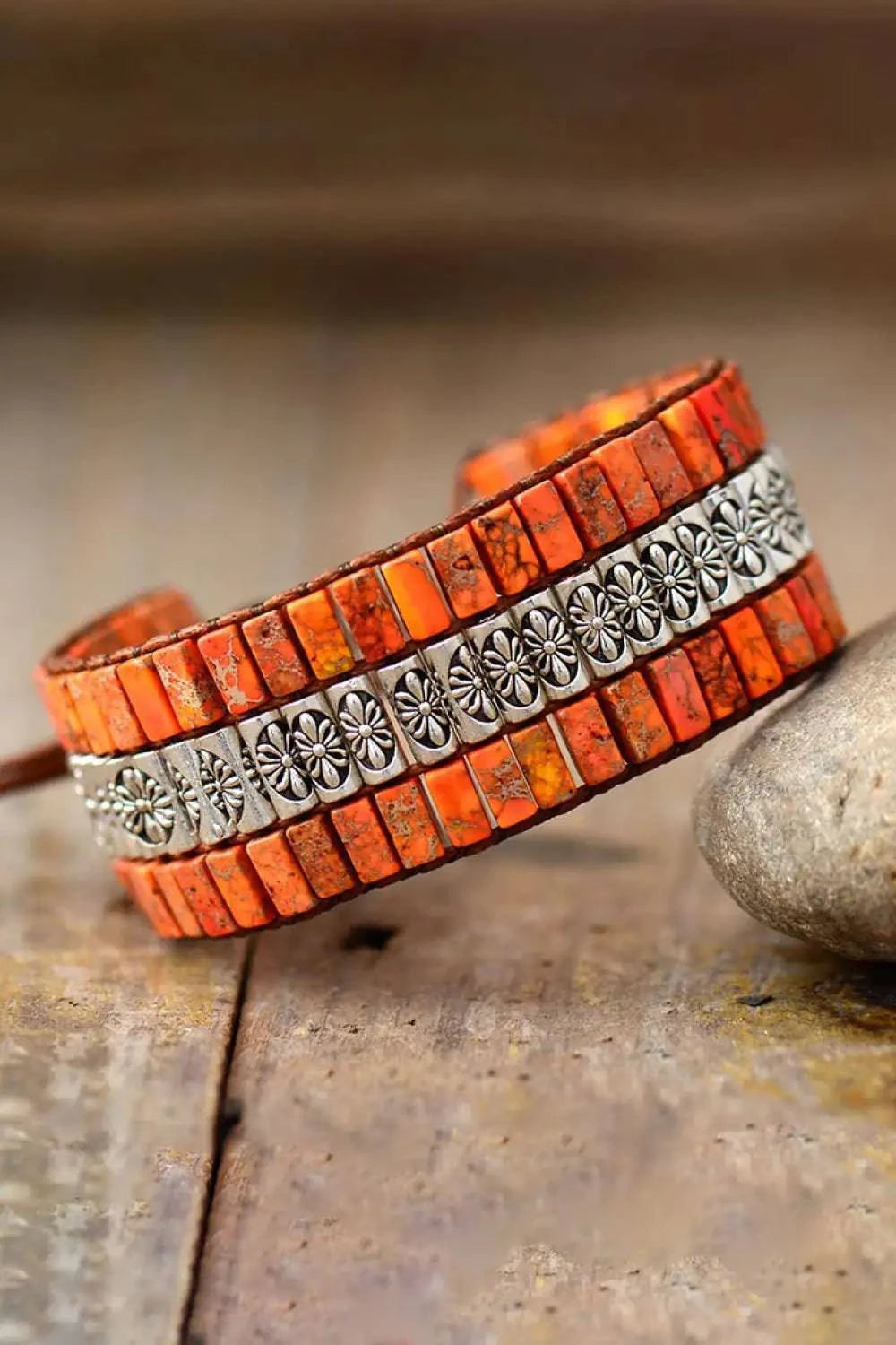 Handmade Triple Layer Natural Stone Bracelet - Rafaga1